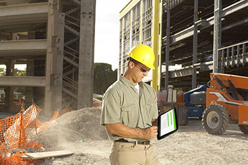 Construction inspector using field eagle