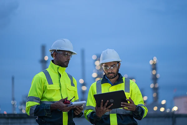 Crew using Inspection Management Software