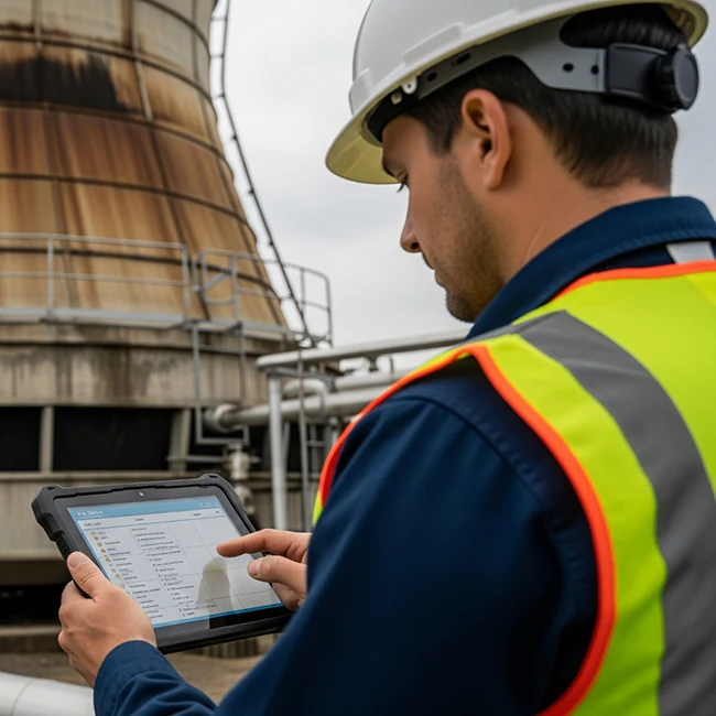 field eagle cooling towers inspection rugged tablet