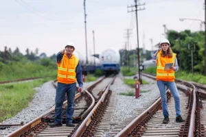 railroad track inspectors using inspection software