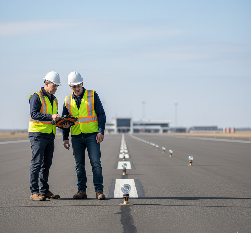 Airport runway inspection tablet