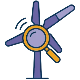 wind turbine inspection blades icon
