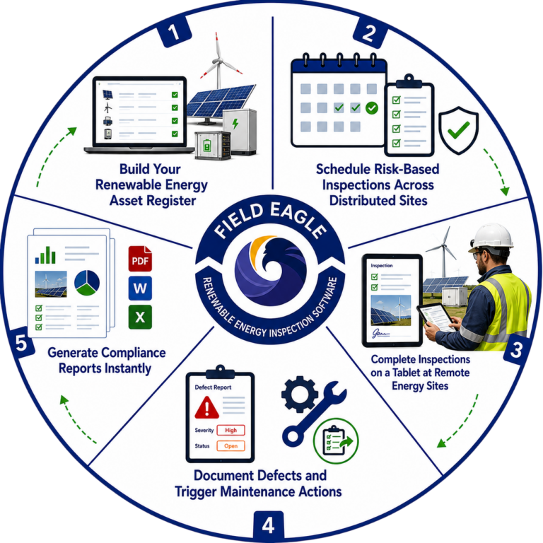 How Field Eagle Renewable Energy Inspection Software Works