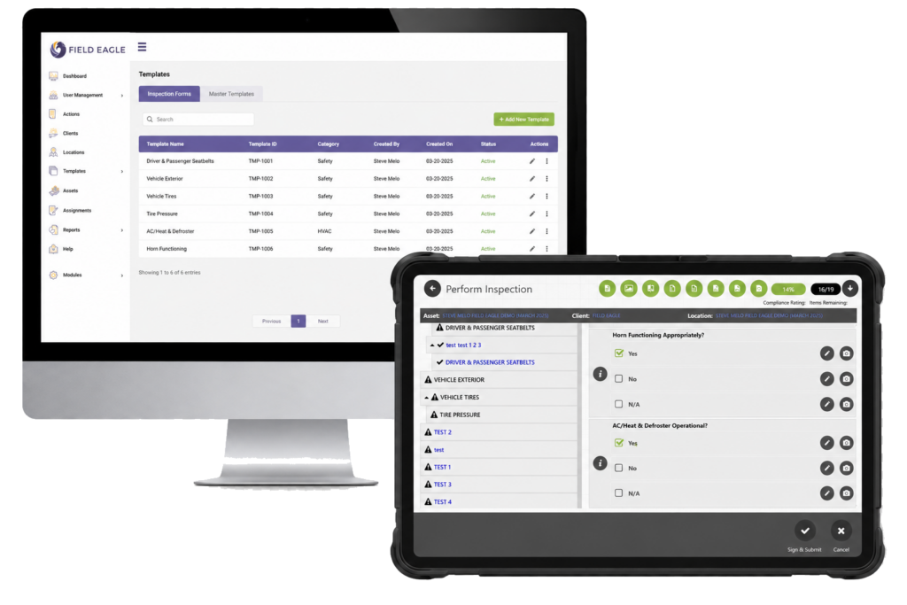Digital Inspection forms